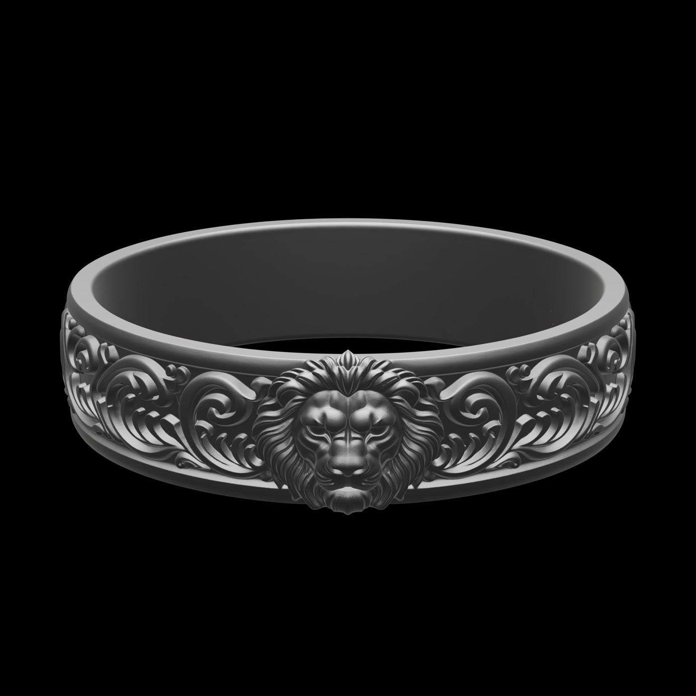 Signet ring 3D model rendered as a jewelry product image for Etsy
